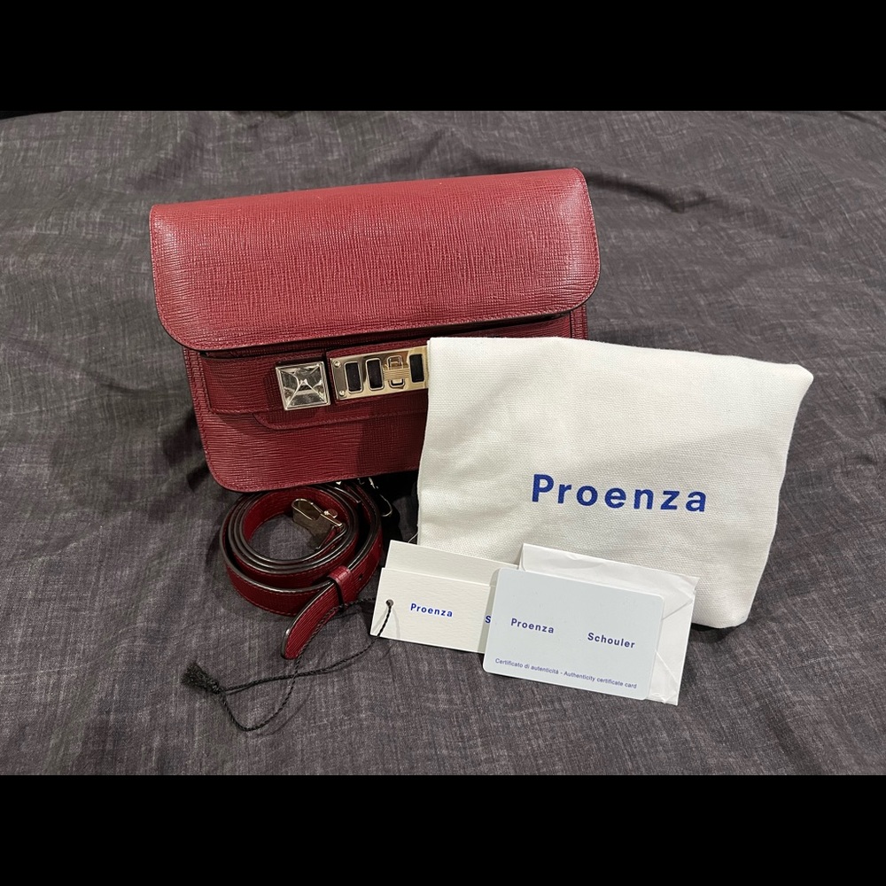 USE LIKE VERY NEW! PROENZA SCHOULER PS11 Mini Classic, Burgundy color.